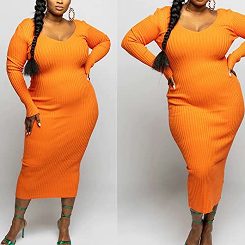 Image of Women's Plus Size Sexy Long Sleeve Maxi Sweater Off Shoulder Knit Dress | Warm Sweater, Casual,Party,Work,Date,Wedding,Cocktail,Nightclub,Clubwear,Cocktail,Daily Wear,Christmas Party Work.