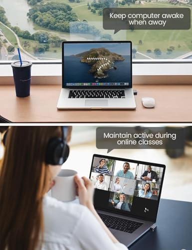 Miniatura 8 de Vaydeer Mouse Jiggler Mover, 3 Modos Mover Raton Automaticamente, Simulador Movimiento Raton Con Botón On Off, Usb Jiggler No Es Necesario Descargar Controladores, No Detectable, Plug And Play