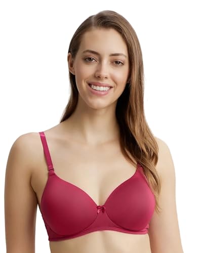 Image of Jockey 1819 Women's Wirefree Padded Microfiber Nylon Elastane Stretch Full Coverage Multiway Styling T-Shirt Bra with Magic Under Cup