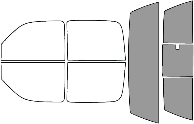 Rvinyl Window Tint Kit Compatible with Chevrolet Silverado 2001-2006 (4 Door) - Rear Windshield Precut Kit - 50% Rear Windshield Rear Windshield - 50%