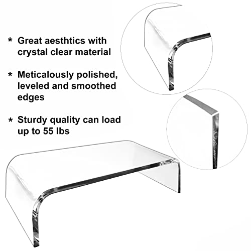Mnixy AM T Premium Acrylic Clear Monitor Riser Laptop/Pc/Multimedia Monitor Stand thumb #4