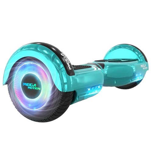 MEGA MOTION Hoverboards für Kinder, 6.5 Zoll Zweirad Selbstbalancierendes Hoverboards mit Bluetooth Lautsprecher, Kommt mit cool leuchtendem Rad, mit LED-Leuchten, Geschenk für Kinder und Jugendliche