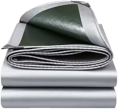 Waterproof Heavy Duty Tarpaulin with Grommets 1x2.5m, 7 Mil Thick Plastic Poly Tarp Cover, Tarps Outdoor Waterproof, Tear & Fade Tarpaulin Covers, for Camping Canopy Tent