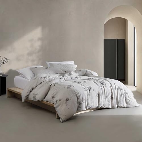 Calvin Klein - Queen Comforter Set, Floral Inspired Soft Bedding with Matching Shams, Oeko-Tex Certified (Aquarelle Floral Grey, Queen) by Calvin Klein - Image 6