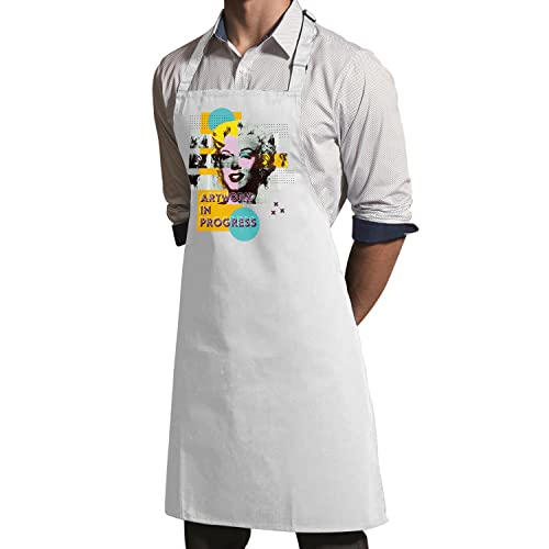 Tablier cuisine premium blanc artwork in progress au design exclusif