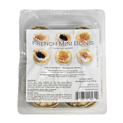 Authentic Russian Flour Pancake Blini - 128 Count, 2 lb