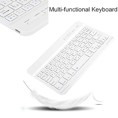 Ultra Slim Bluetooth Keyboard,English and Thai Language 7-8in Scissors Feet Support 40h Working Time Widely Suitable for Android/iOS/Systems.