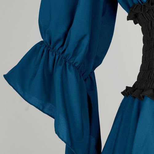 Robe gothique élégante à lacets style médiéval chic