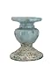 Creative Co-Op Small Distressed Blue Terracotta Pillar Candle Holder