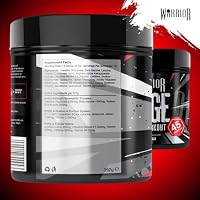 Warrior Rage Pre Workout Booster 392 g, 300 mg Koffein – Savage Strawberry 45 Portionen, mit Beta-Alanin & Citrullin, für Fokus, Energie & Pump, vor dem Training – Ansicht 3
