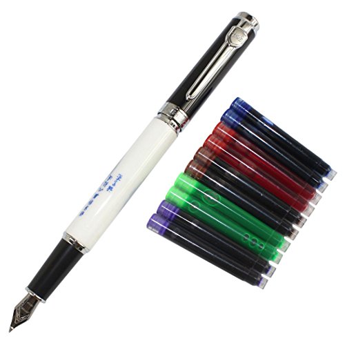 Gullor Elegant Calligraphy Pen Jinhao 8802 Ming with Gift Box and Ink cartridges