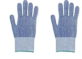 Mercer Culinary Millennia Fit Cut Glove, Medium, Blue (Pack of 2)