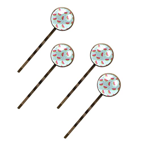 Lot de 4 épingles à cheveux pastèque style graphique chic barrette originale rouge