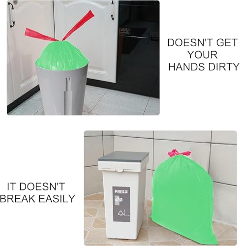 Image of Premium Garbage Bags 19 X 21 Inches (Medium) 360 Bags (12 Rolls) Dustbin Bag /Trash Bag - Green Color