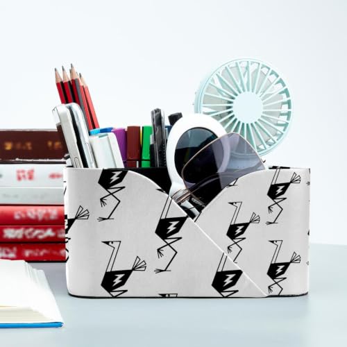 Porte-crayons rectangulaire à grand compartiment autruche pour optimiser le rangement de bureau