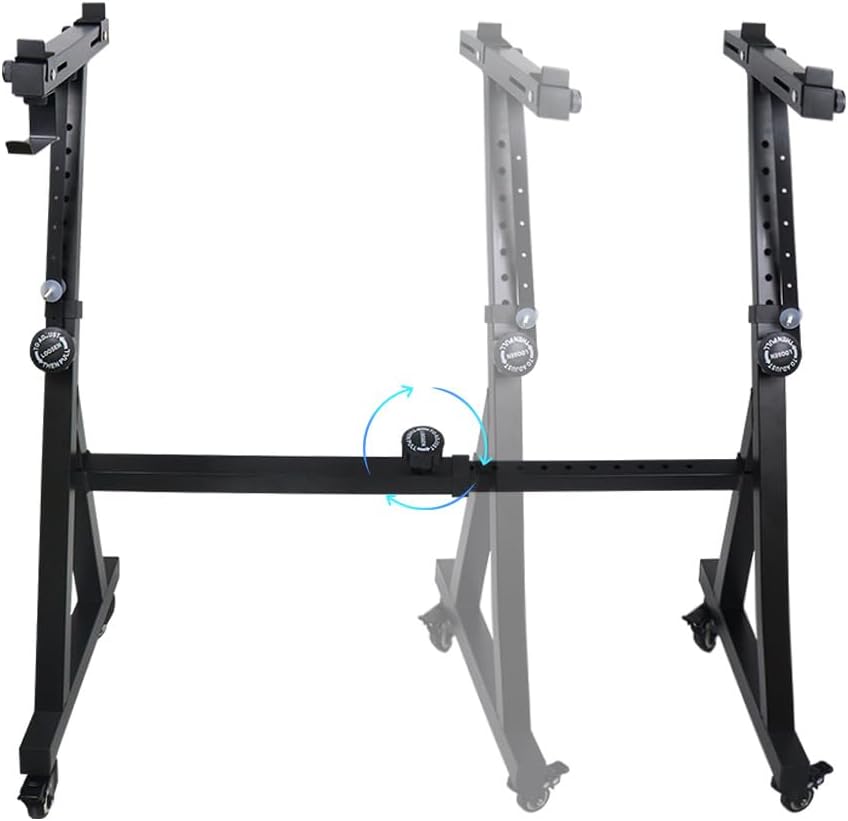 Piano Keyboard Stand Adjustable Portable Music Stand - Sturdy Reinforced Z Design Fits 54 61 88 Key Electric Pianos & Used for Travel & Storage