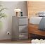High Gloss Grey 3 Drawer