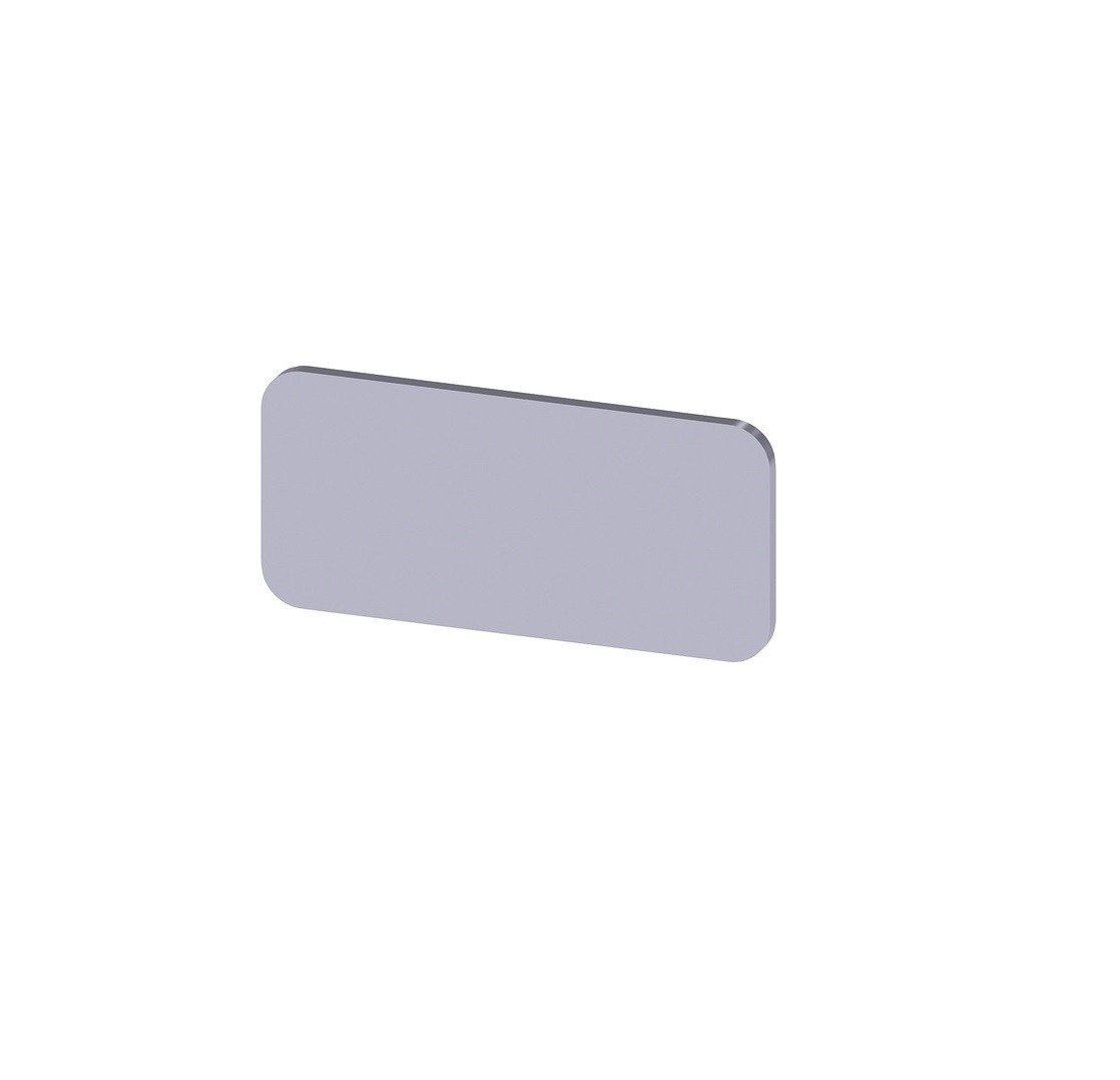 Siemens Sirius ATC Stainless Steel Name Plate 12.5 x 27 mm Pt. Letter Black Inscription User