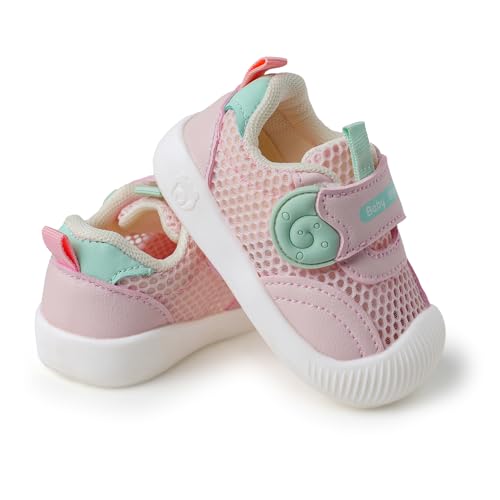 Toddler Girl Boy Walking Shoes Baby Non Slip Lightweight Slip on Wide Shoes Infant Breathable Mesh Summer Causal Tennis Sneakers First Walkers Running Outdoor