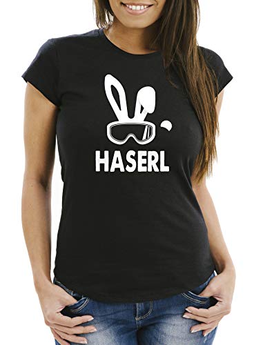 T-shirt de ski femme imprimé lapin de soirée pour glisse et après-ski