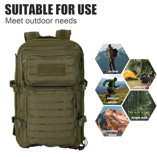 Mochila táctica Greencity 45L impermeable para senderismo miniatura 7