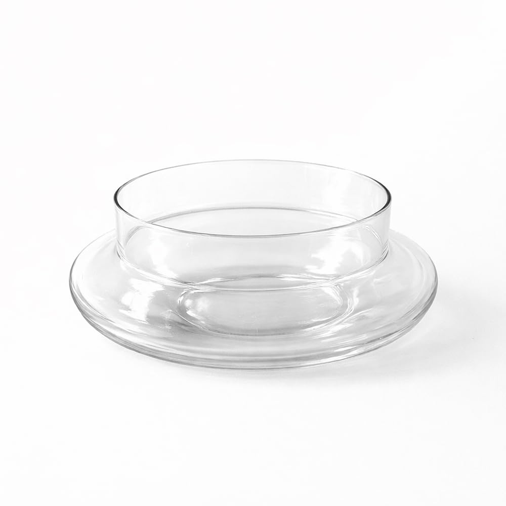 GIRISHA TRADERS Clear Glass Bowl Planter for Lucky Bamboo & Money Plant (6 Inch) | Round Transparent Glass Pot for Indoor Water Plants | Decorative Tabletop Vase Container for Home Office Plant Decor