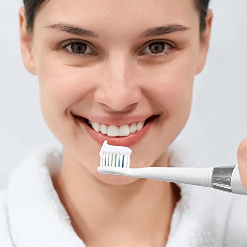 Sonic-Fx Duo Dual Handle Rechargeable Electric Toothbrush Set For Adults And Kids - 3 Modes, Smart Auto-Timer - With Charging Dock Brush Holder And 14 Brush Heads - Black And White #TOP5