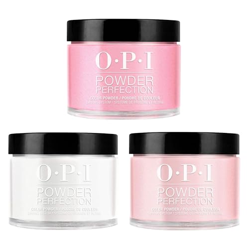 OPI Powder Perfection Iconic Shades Tio Bundle | Strawberry Margarita + Bubble Bath + Funny Bunny
