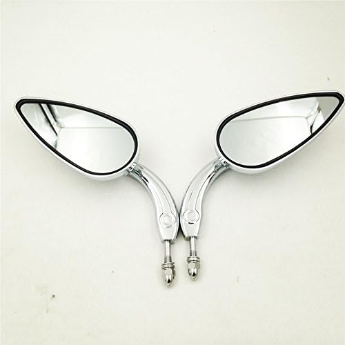 Aluminio Forma De Lagrima chapado en cromo Cráneo Zombie Emblema Espejos para Harley Sportster Dyna Touring Dyna Wide Glide EFI FXDWGI