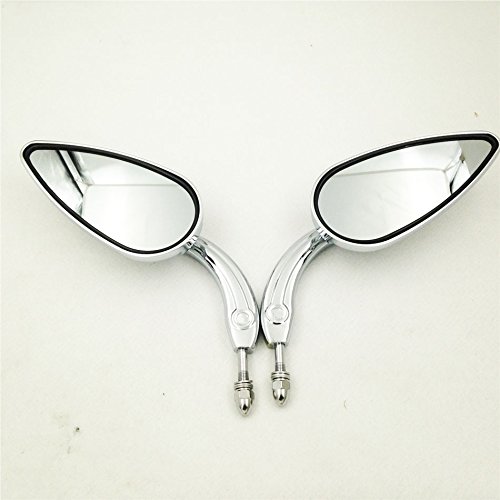 Hongk- Chromed Skull Zombie Emblem Aluminum Teardrop Mirror Compatible With Roadster Touring Electra Glide Police Flhtp [B01C0St0Vo] #TOP5