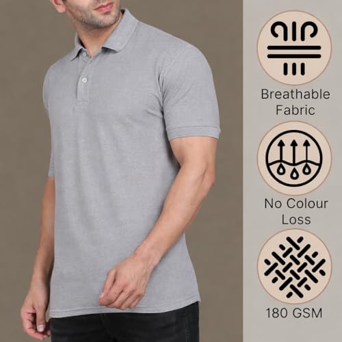 Image of Men Regular fit Polo Neck T Shirt||Casual Wear ||Half Sleeve Tshirt for Men