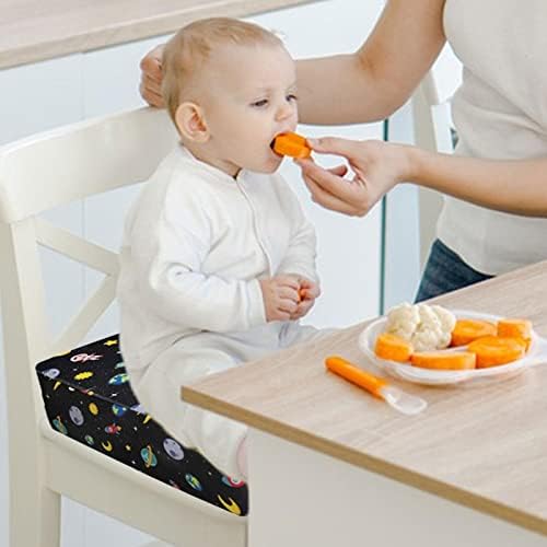 tacery Toddler Booster Seat for Table,Dining Chair Heightening Cushion - Washable Kids Booster Seat with 2 Straps and Safety Buckle for Dining Table, Portable Increasing Cushion