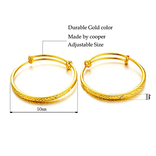 Ethlyn Baby Jewelry For Infant Girls Birthday Jewelry Present For Kids Gold Plated Baby Bangles Bracelets #TOP1