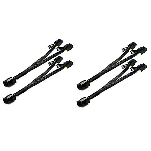 Hbaebdoo 4�p�b�N PCI-e 6�s��?�f���A��PCIe 8�s���i6+2�j�O���t�B�b�N�J�[�hPCI Expr�d���A�_�v�^�[GPU VGA Y�X�v���b�^�[�����P�[�u��