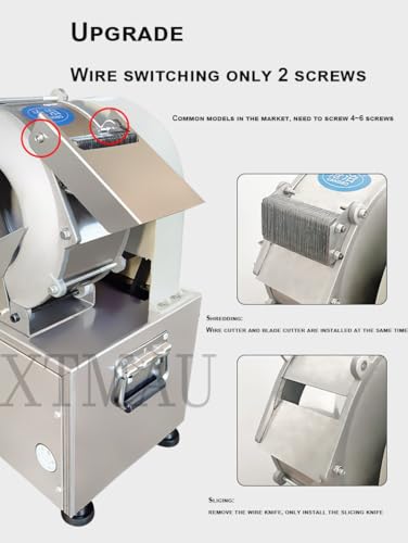 Máquina eléctrica cortadora y ralladora de verduras acero inoxidable miniatura 3