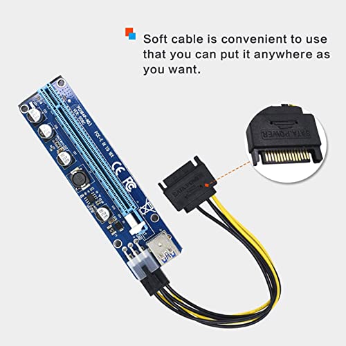 CALANDIS Ver008C Pci-E Riser Card 6 Pin Pci Express Sata Power for Bitcoin Miner - Image 2
