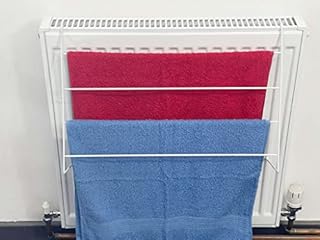WILSONS DIRECT 4 Bar Radiator Metal Airer Radiator Towel Holder Clothes Dryer Drying Rack Rail (4 x 4 Bar Airer)