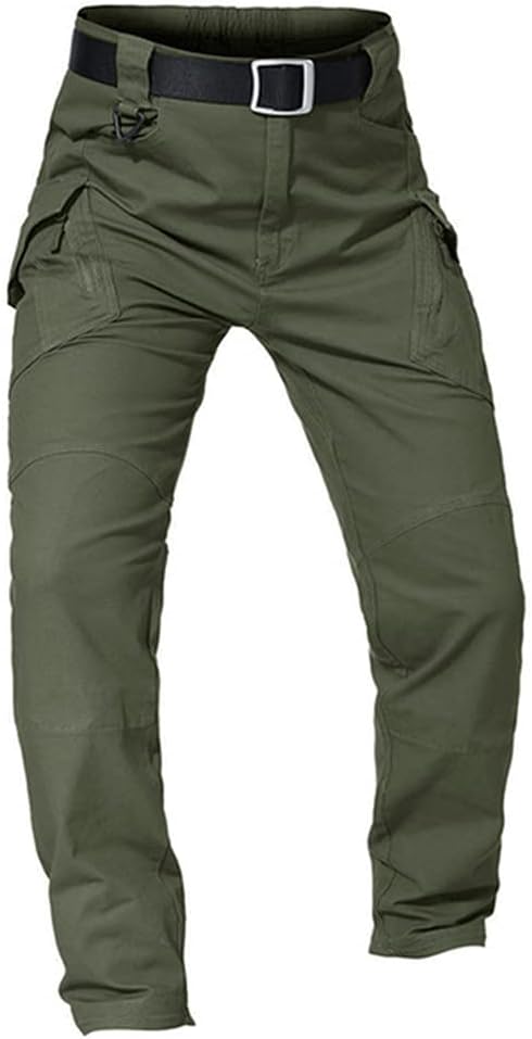 KEHAIOO Mens Tactical Pants, Multiple Pocket Elasticity Military Urban Tacitcal Trousers, Slim Fat Cargo Pant