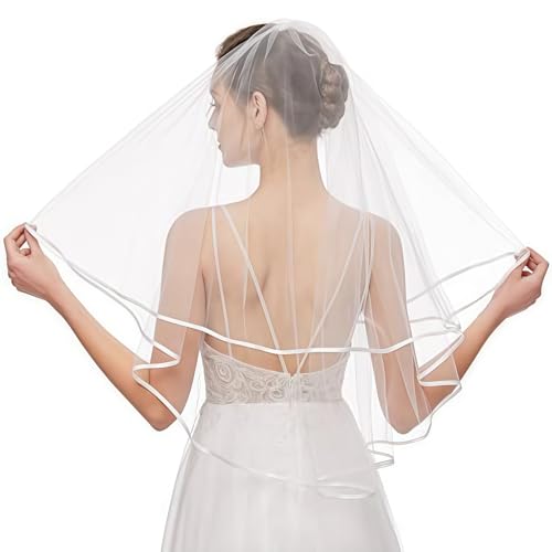 Solihigh Hen Party Veil Hen Do Veil & Bride to Be Party Accessories 2 Tier Tulle with Comb for Brides Shower Bachelorette Parties and Weddings