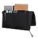 HIUAUIH Divano Letto Organizer, Borsa Feltro Comodino, Divano Organizer, Portaoggetti Letto Borsa, Portaoggetti da Appendere, per iPad, Contiene Libri, Telefono, Occhiali, Telecomando della TV (Nero)