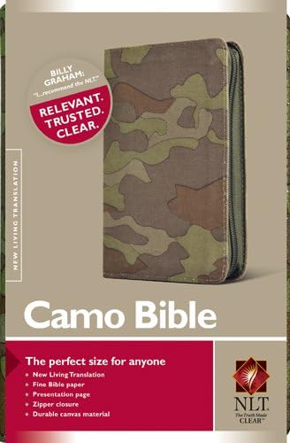 NLT Compact Camo Green Canvas Zip Paperback – 22 July 2008