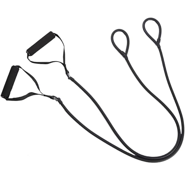 Resistance Band 2 Pack,Exercise Workouts Pull Up Bands Set with Handle Compatible with Billy's Bootcamp Tae Bo Bands Pilates Yoga Strength Training Physio Crossfit.