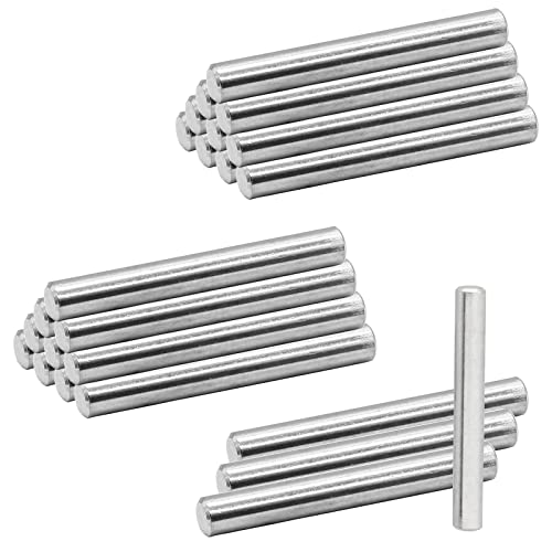 Coufce Stainless Steel Dowel Pin, 6mm x 40mm Shelves Dowel Pin, Shelf Support Pegs Pin Rod Fasten Elements Metal Shelf Pegs(24 Pcs)