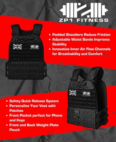 Zero.One% 10kg Weighted Vest Ultradurable And Adjustable Built For Crossfit Strength Training Calisthenics And Home Workouts Grey - Image 4