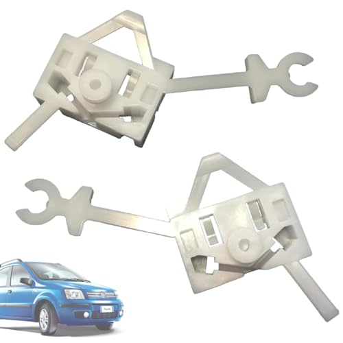 Twowinds - Clip Alzacristallo 99487780 Compatibili con Fiat Panda - 98407721 - Porta Anteriore Sinistra e Destra - Regolatore di Finestrini (set di 2 unità)