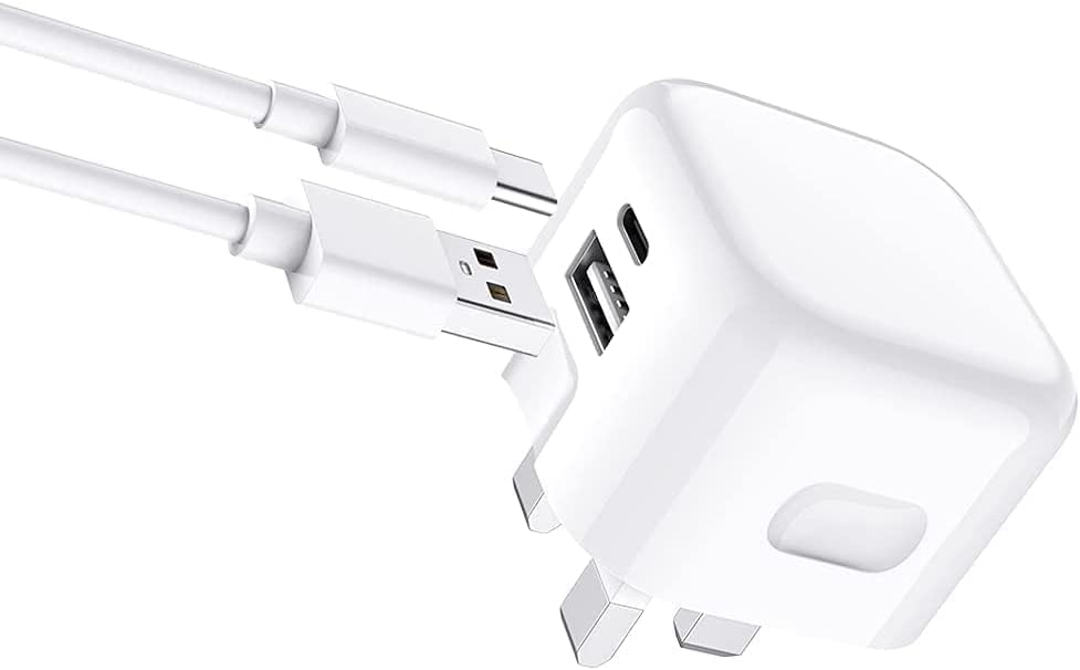 Charger Plug For Google Pixel 7 / Pixel 7 Pro/Pixel 6A / Pixel 6 / Pixel 6 Pro, 20W Dual Port USB & USB C Charger Plug Type C PD Charging Power Adapter Fast Charge Travel Fast Charging Phone Charger