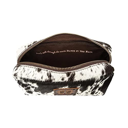 STS Ranchwear Women's Western Leather Cowhide Bebe Cosmetic Bag, White, One Size4