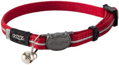 Rogz Catz AlleyCat Reflective Safeloc Breakaway 1/4-Inch Kitten Collar, X-Small, Red image 4