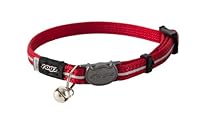 Rogz Alleycat Reflective Safeloc Cat Collars Red Extra Small with Variable Load Safety Release Buckle