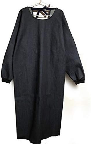 Amazon Co Jp 日本製 国産デニム 割烹着 エプロン ロング 男性向け 大きめサイズ ペン挿し付 生デニム 春夏向け 薄手 軟らかめ割烹着 ワークエプロン 作業着 大きめサイズ 男性用 薄手割烹 デニム割烹着 服 ファッション小物